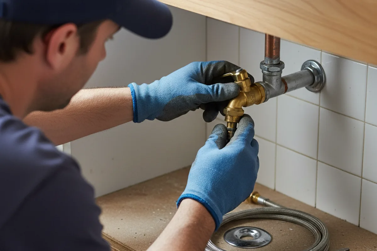 Shutoff valve and fitting work during Repiping in Noel